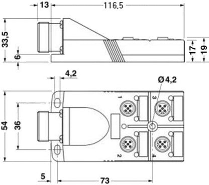 Heavy Duty Plug (HDP) 4-port for HD19 system