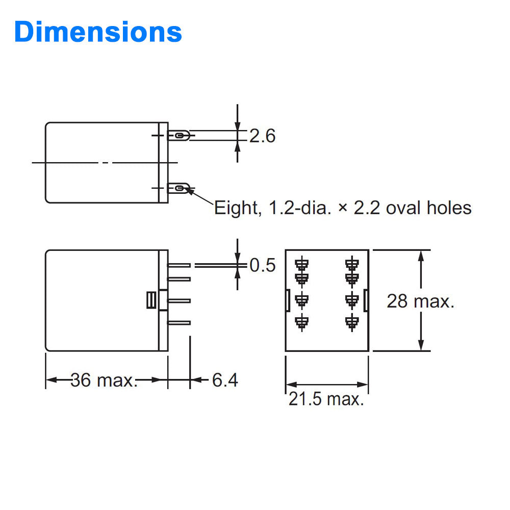 General Purpose Relay - DPDT  24 VDC Coil