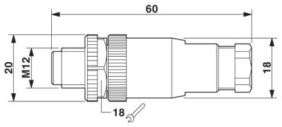 Mating Connector (Straight) for 4 or 8-Port HDP